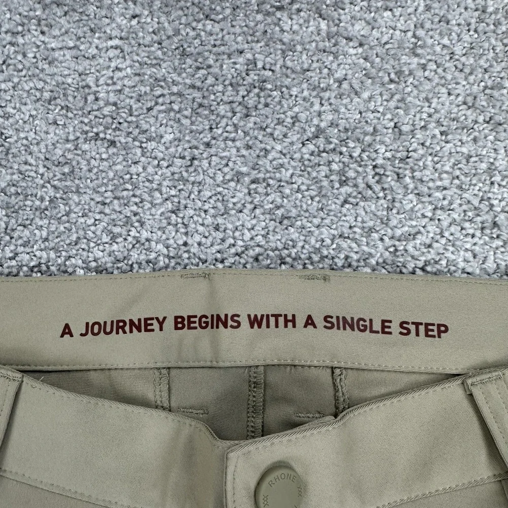 Rhone Commuter Pant Skinny Mens 35x32 Khaki Flex-Knit Ultra Slim Fit New